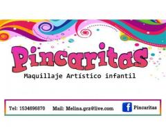 Pincaritas, Maquillaje artistico infantil para cumpleaños